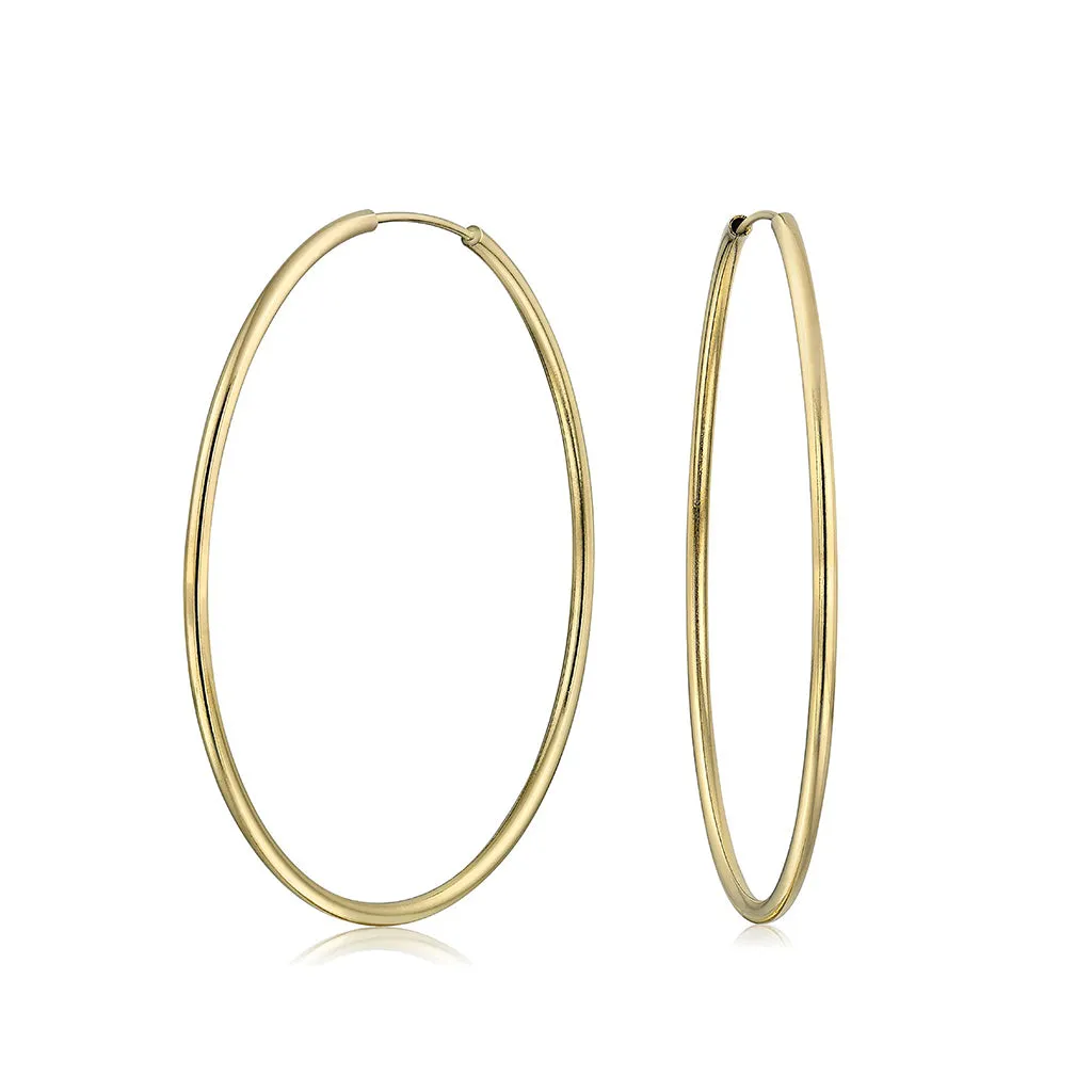 14k Gold Filled Hoops 1-1/16 inch Diameter