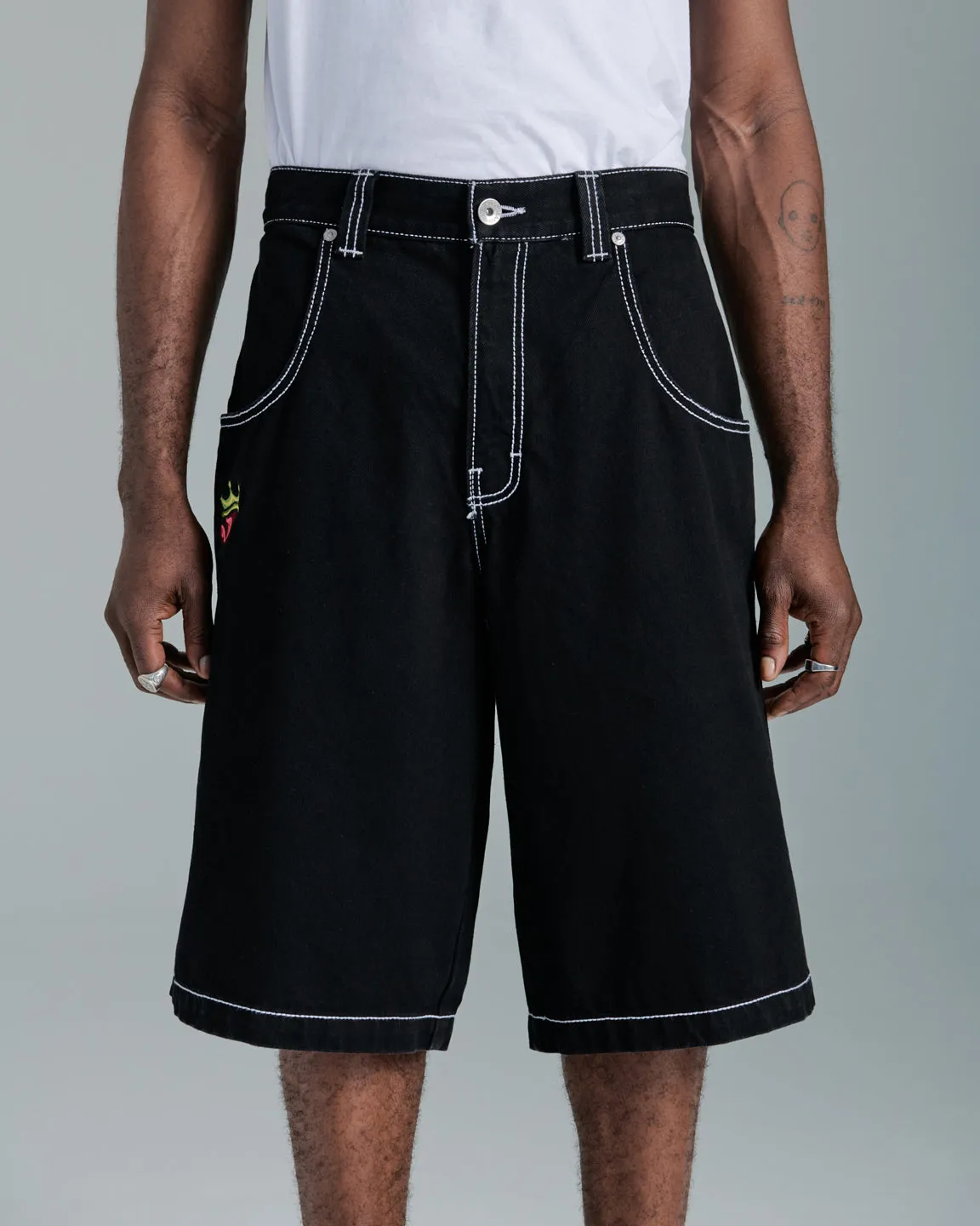 179 Pipes Shorts. 14" Inseam. Jet Black.