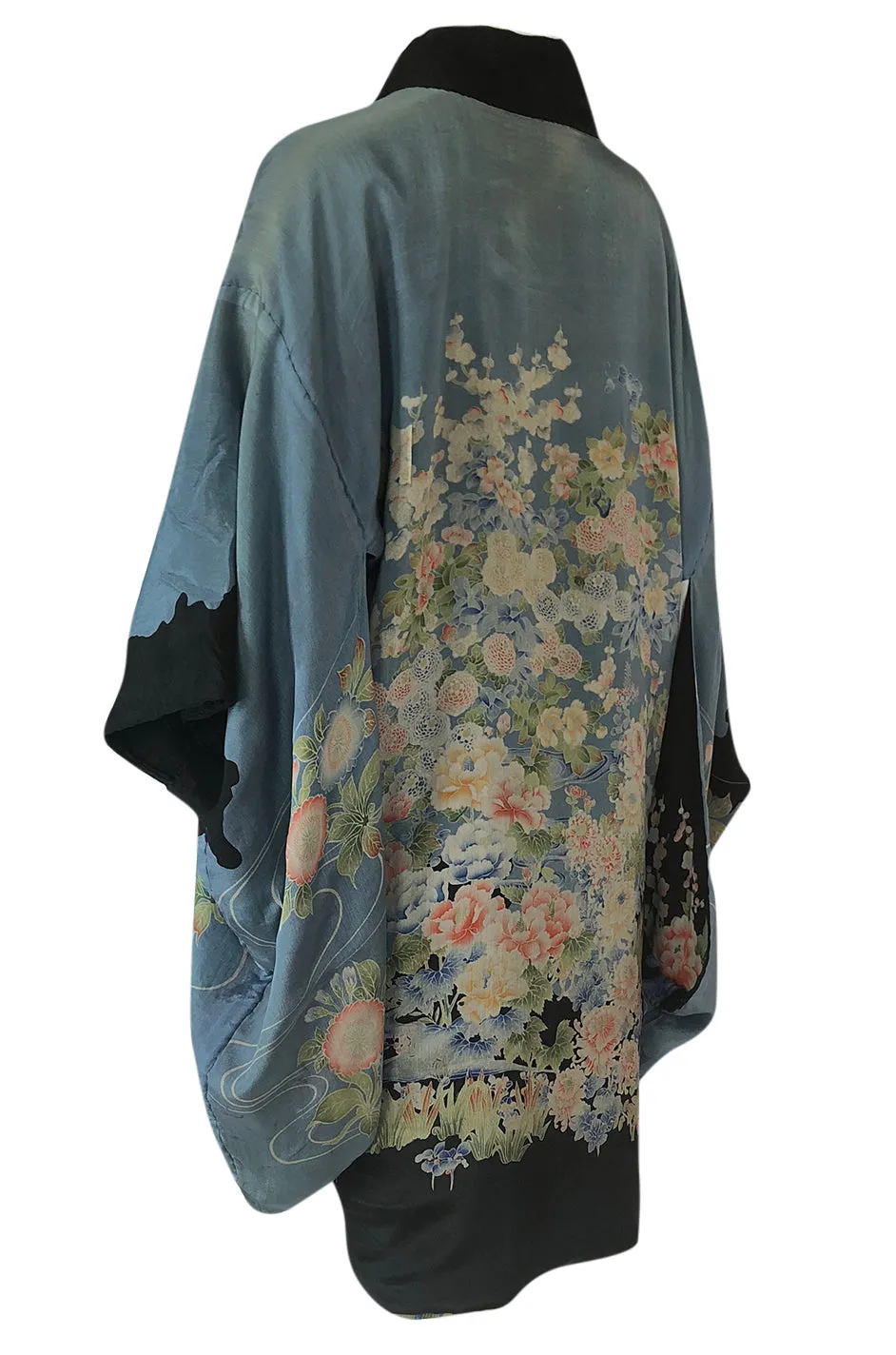 1920s Fully Reversible Printed Tissue Silk Japanese Tourist Kimono Jacket