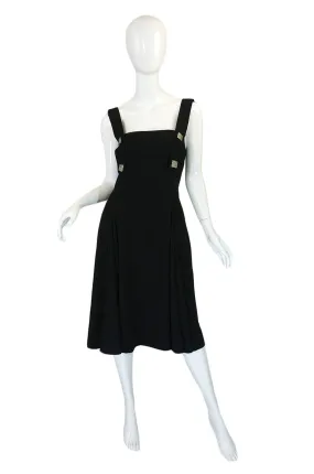 1960s Crepe & Rhinestone Galanos Dress