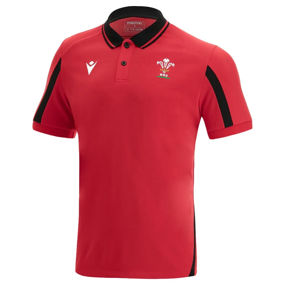 2021-2022 Wales Staff Tech Polo Shirt (Red)