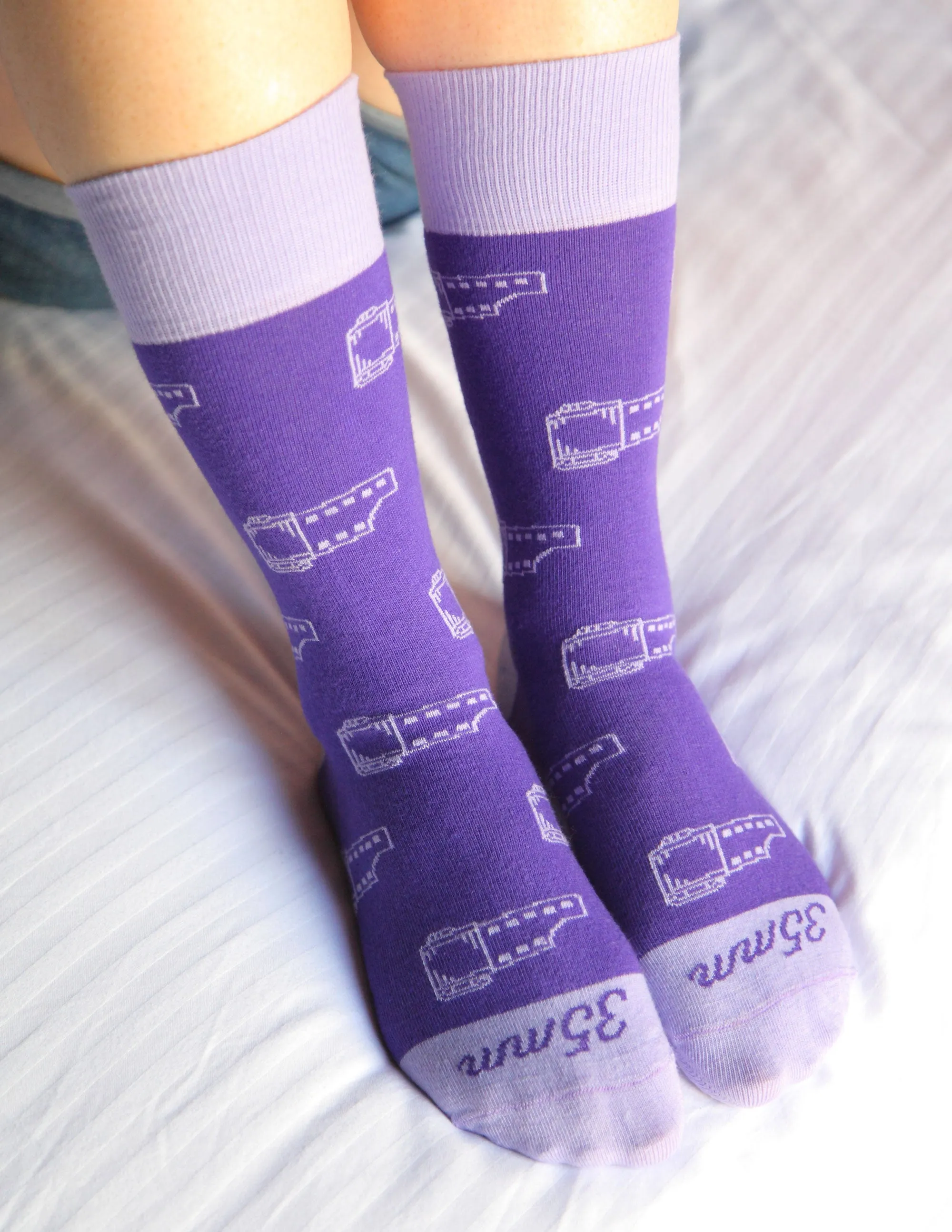 35mm Film Socks - Purple Fringe