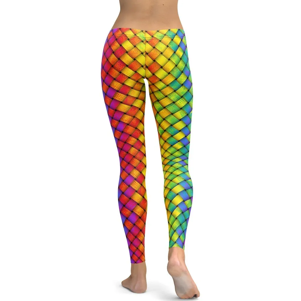 3D Rainbow Pattern Leggings