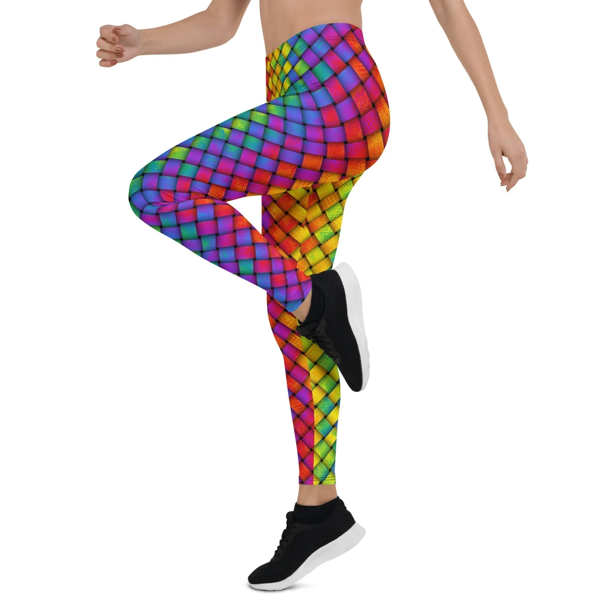 3D Rainbow Pattern Leggings