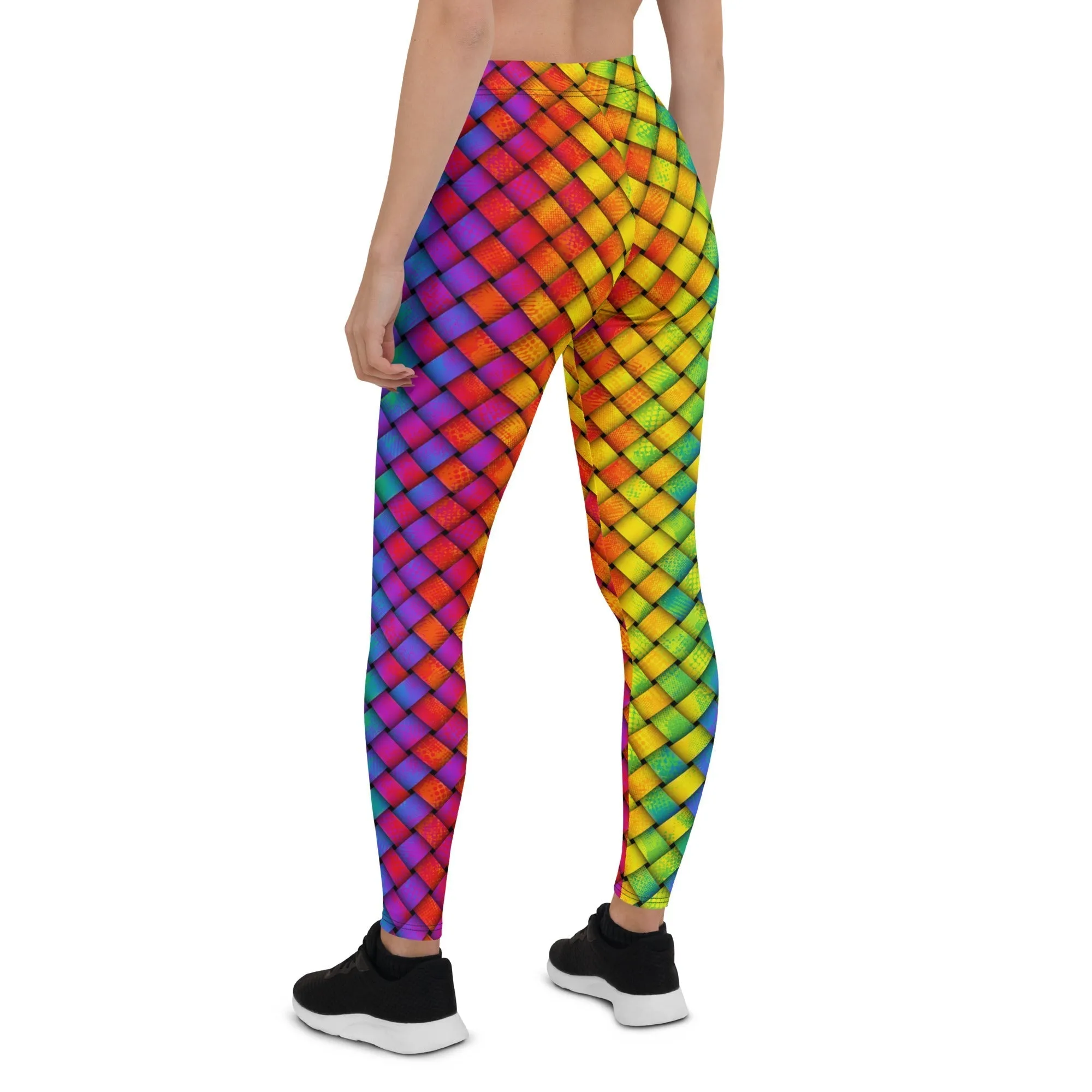 3D Rainbow Pattern Leggings