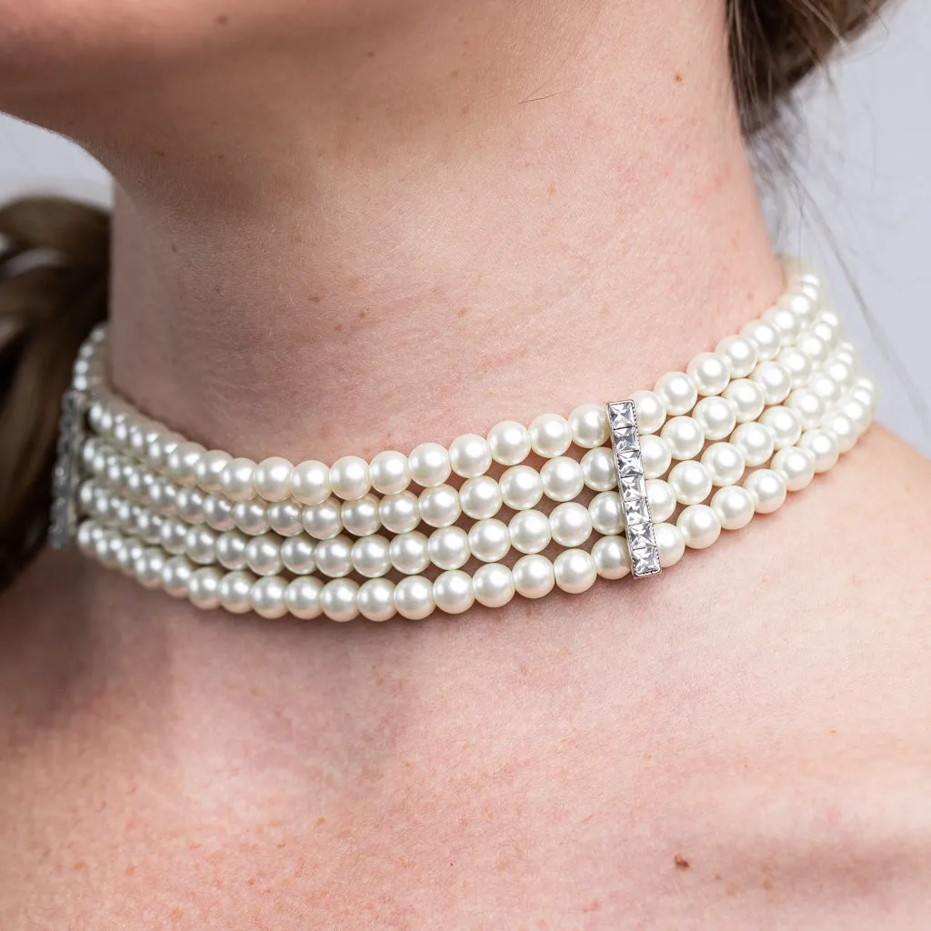 4 Row Crystal Choker