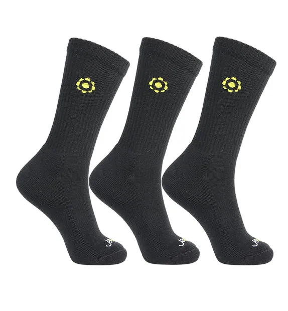 86% Rich Merino Wool Everyday Crew Socks - 3 Pack