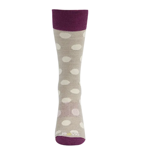 89% Rich Merino Wool Everyday Crew Socks -Dots