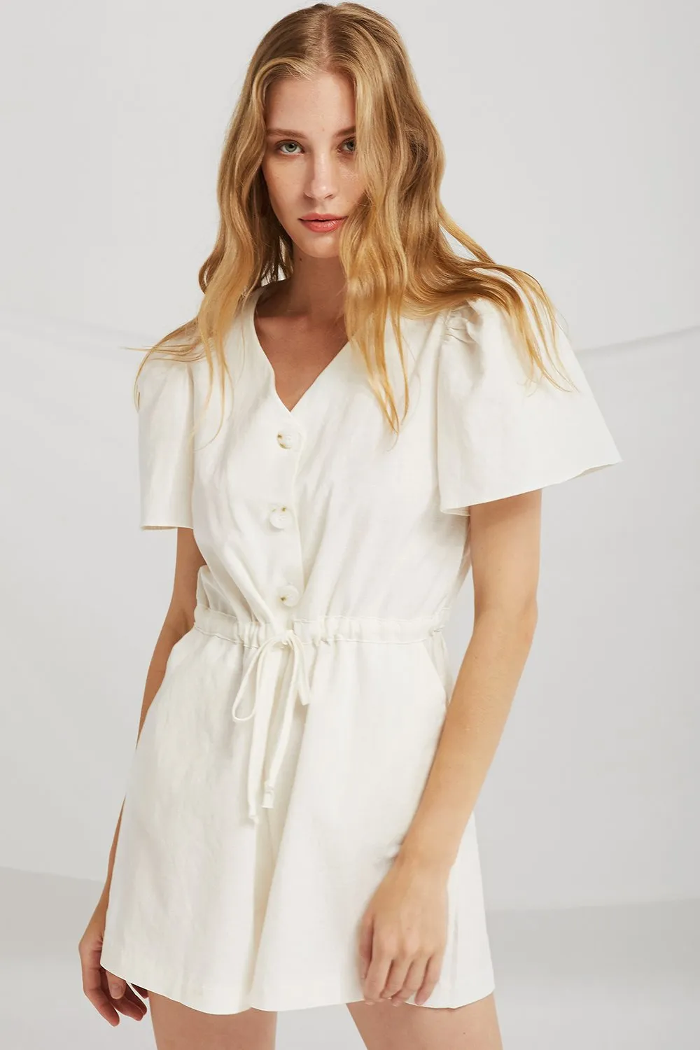 Abigail Smock Waist Romper