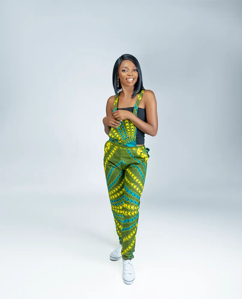 African print beti overall jumpsuit