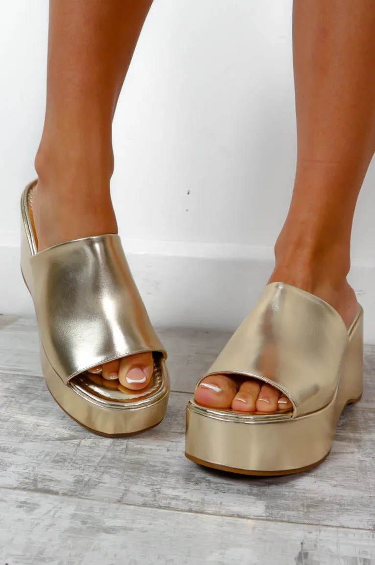 All The Above - Gold Mule Flatforms