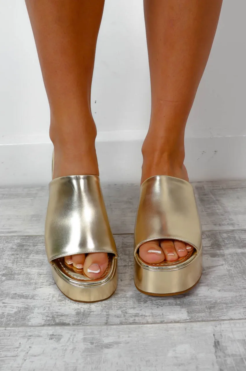 All The Above - Gold Mule Flatforms