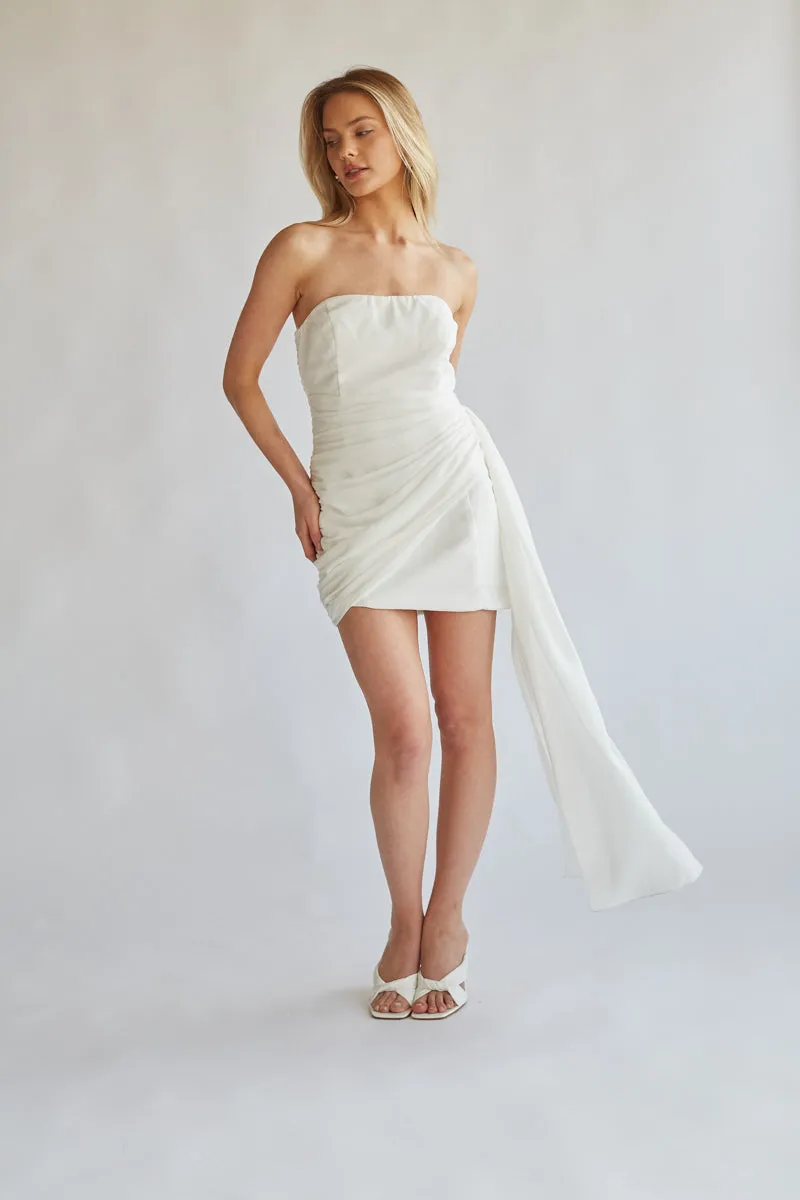 Ariana Strapless Draped Mini Dress