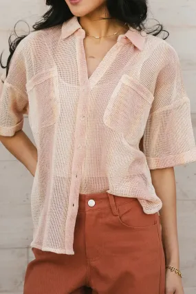 Astrid Mesh Button Up - FINAL SALE