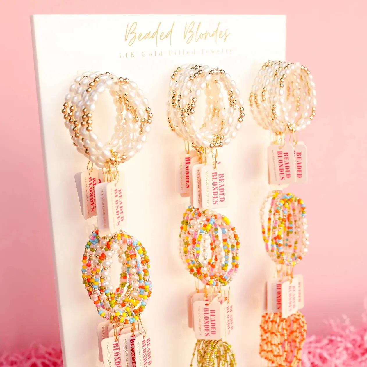 Beaded Blondes | Tatum Multicolor Sprinkle Bracelet with Pearl Accents