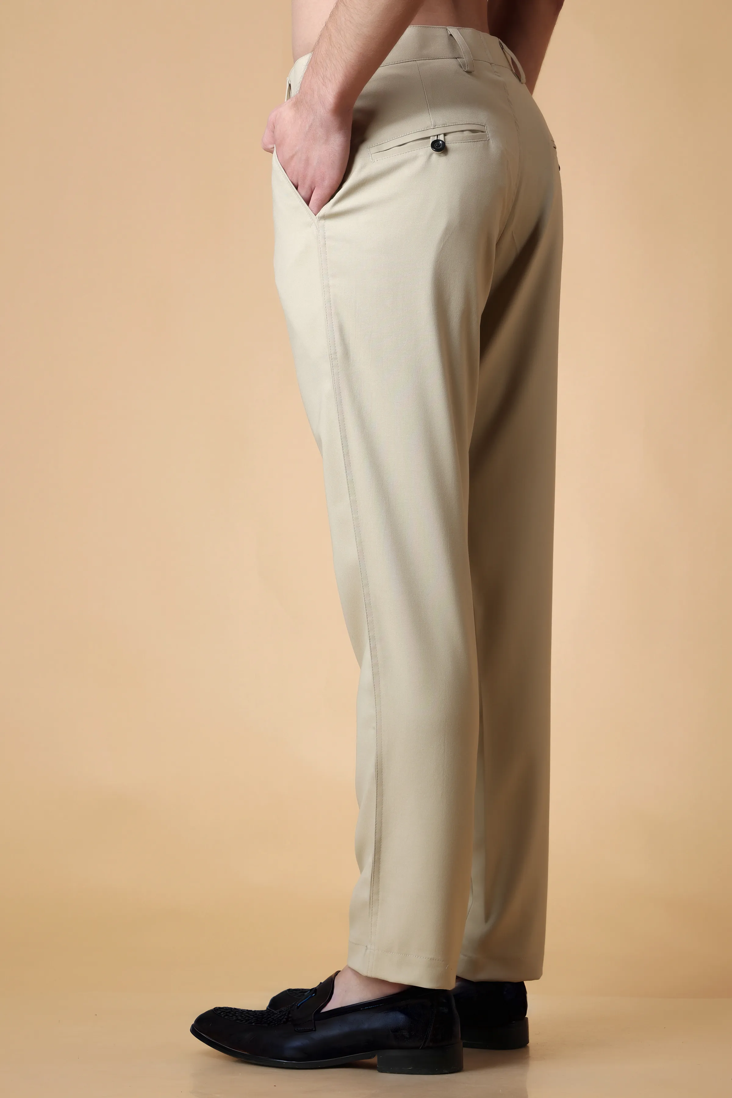 Beige Ultra Formal Trousers