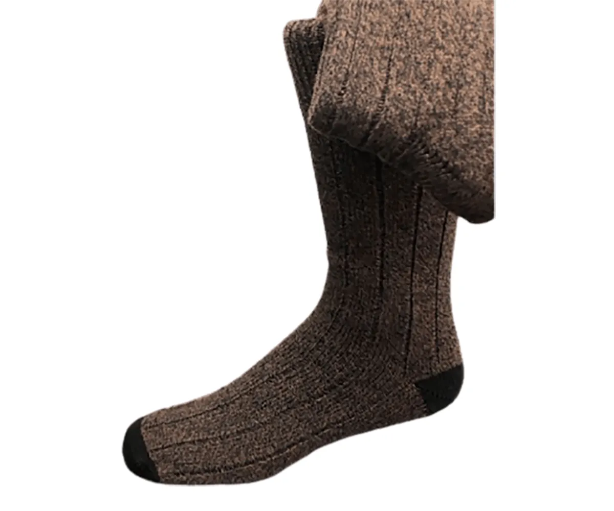 Big and Tall Men's Crew Socks Midweight Cotton Blend in Fashionable Heather Colors