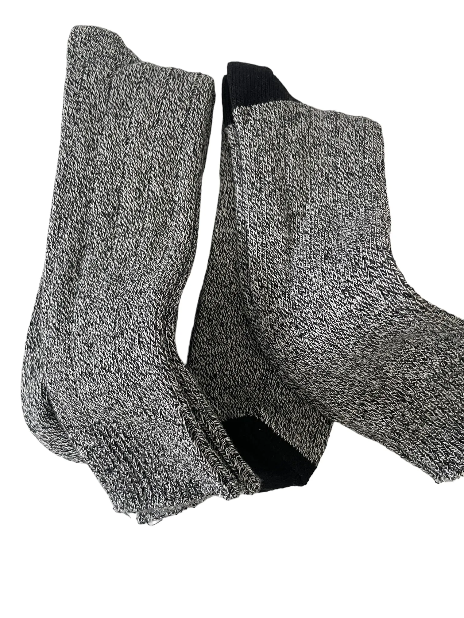 Big and Tall Men's Crew Socks Midweight Cotton Blend in Fashionable Heather Colors