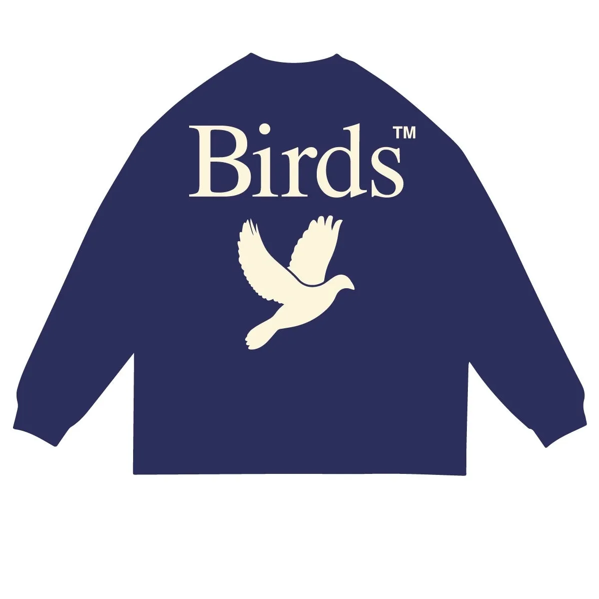 Birds "Cant Take The Sky" Navy Premium Oversized Box Long Sleeve