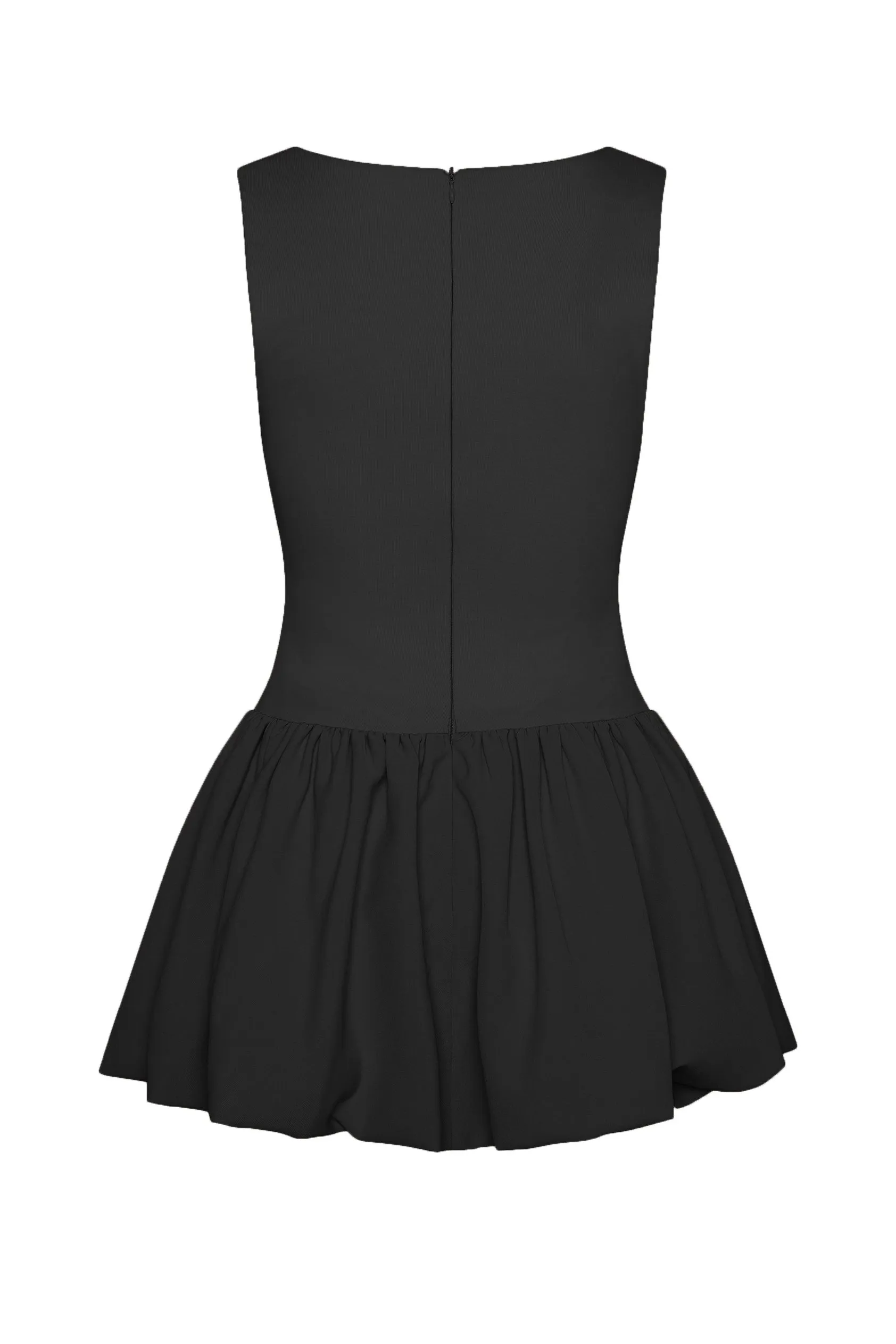 Bisou Bubble Knit Mini Dress - Black