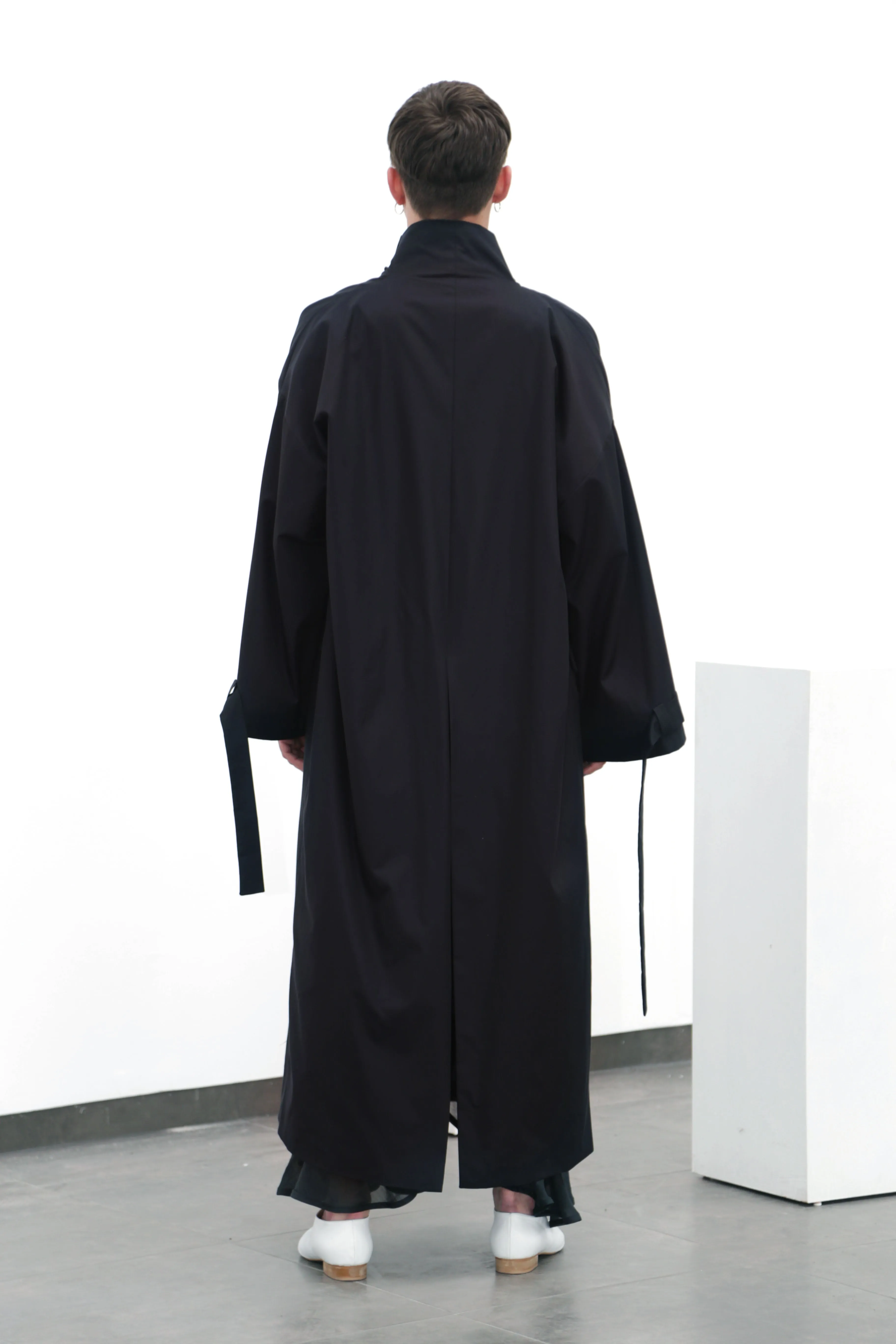 Black cotton coat (M)