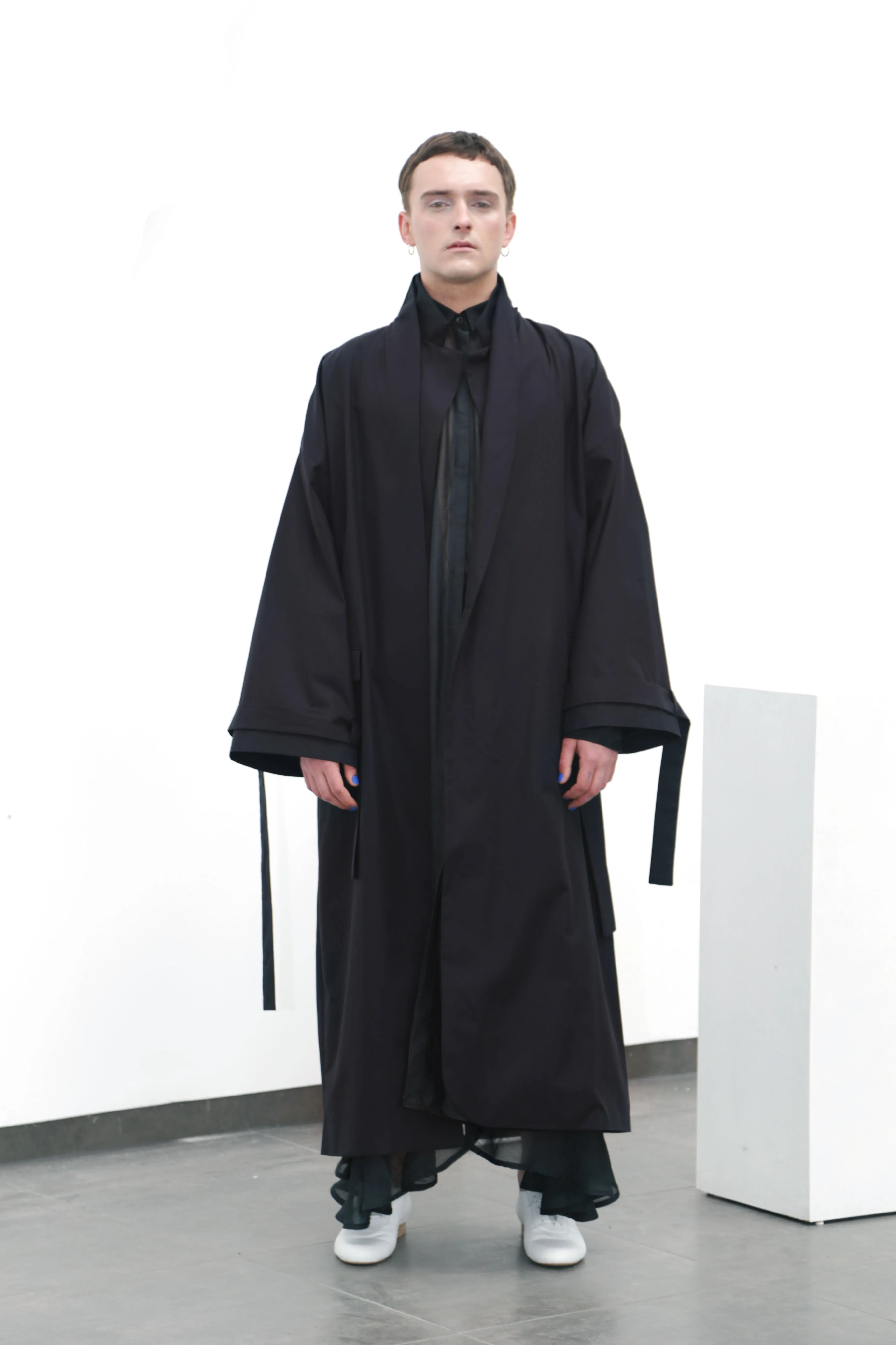 Black cotton coat (M)