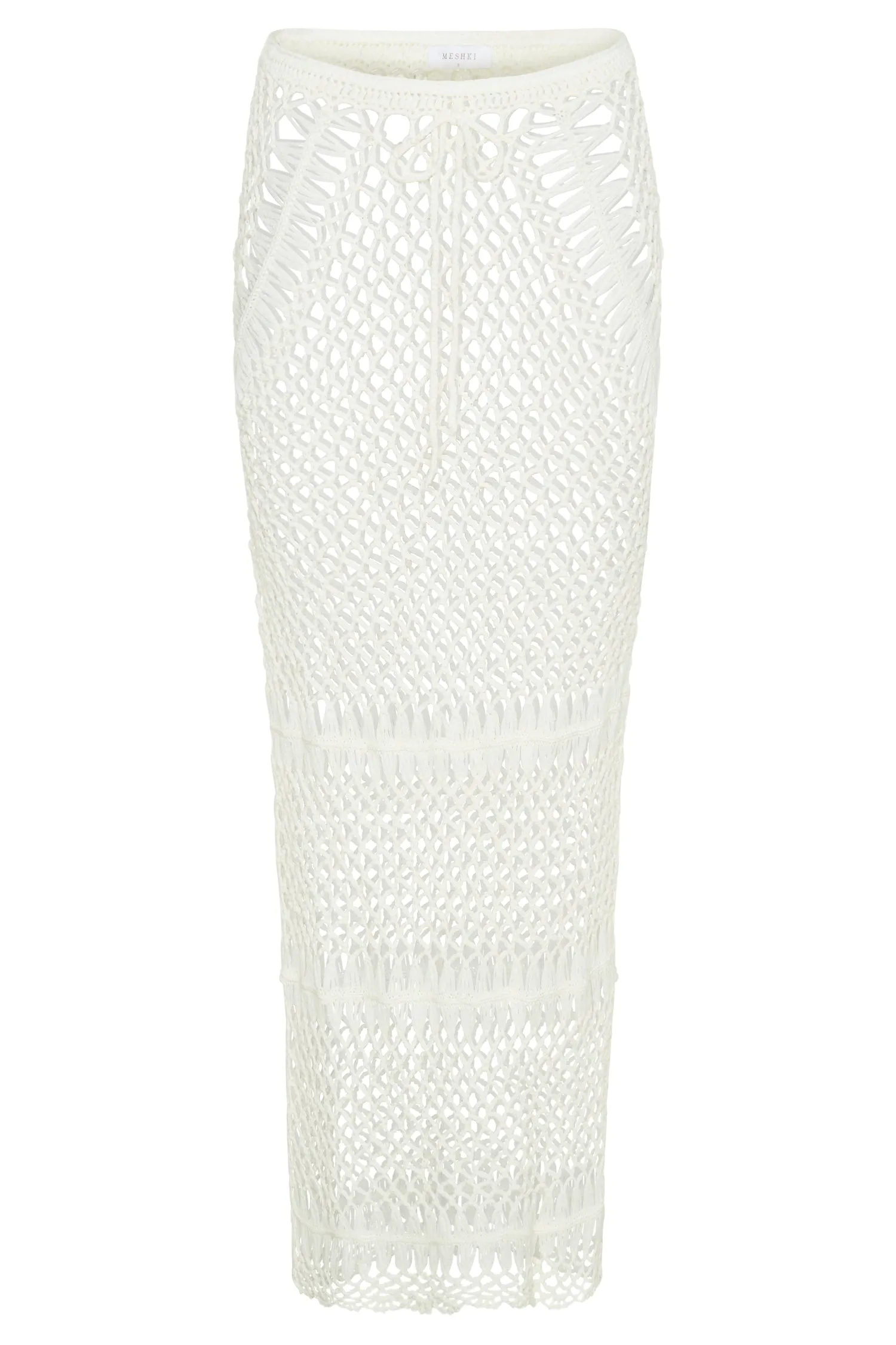 Bonnie Crochet Maxi Skirt - White