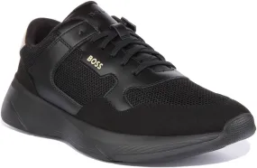 Boss Dean Runner Memx In Black Gold For Men