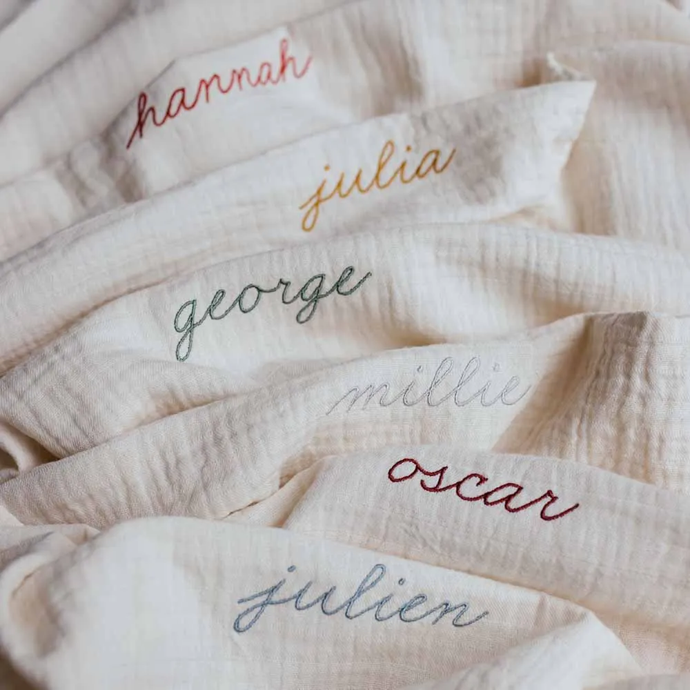 Bundle midi towel & mini towel - Organic cotton - Personalized