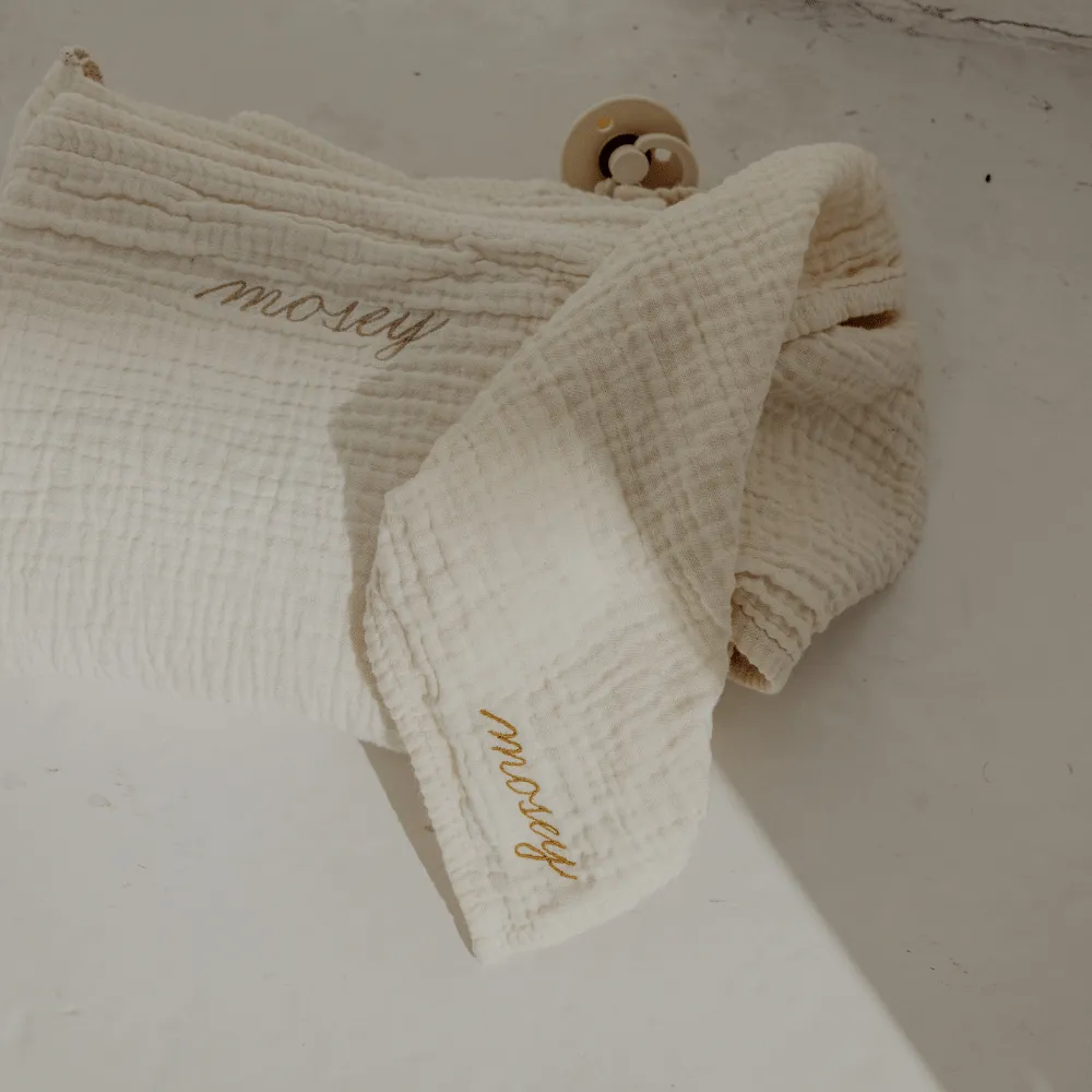 Bundle swaddle & mini towel - Organic cotton - Personalized