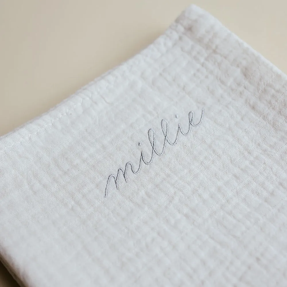 Bundle swaddle & mini towel - Organic cotton - Personalized