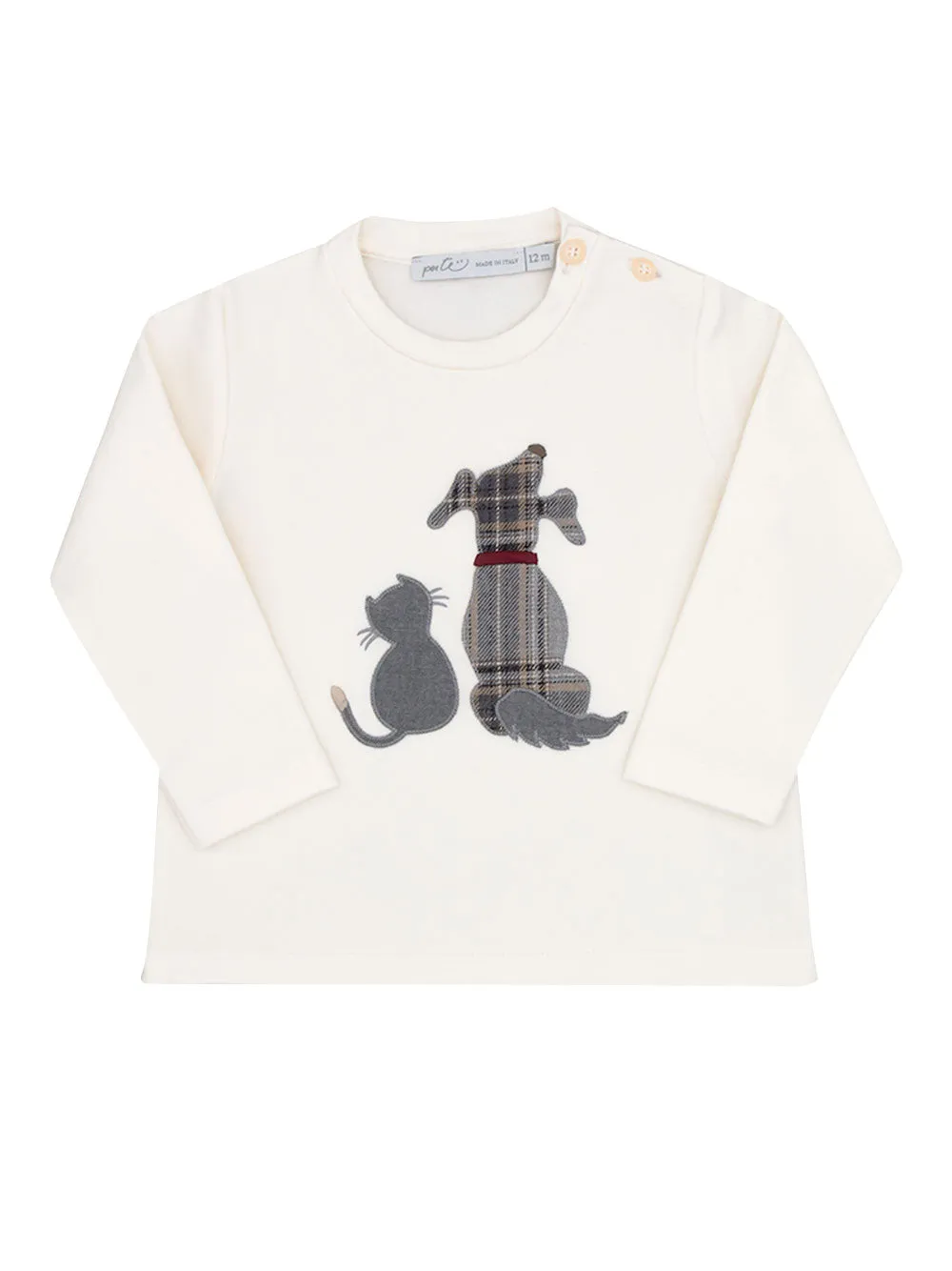 Cat and Dog Applique T-Shirt