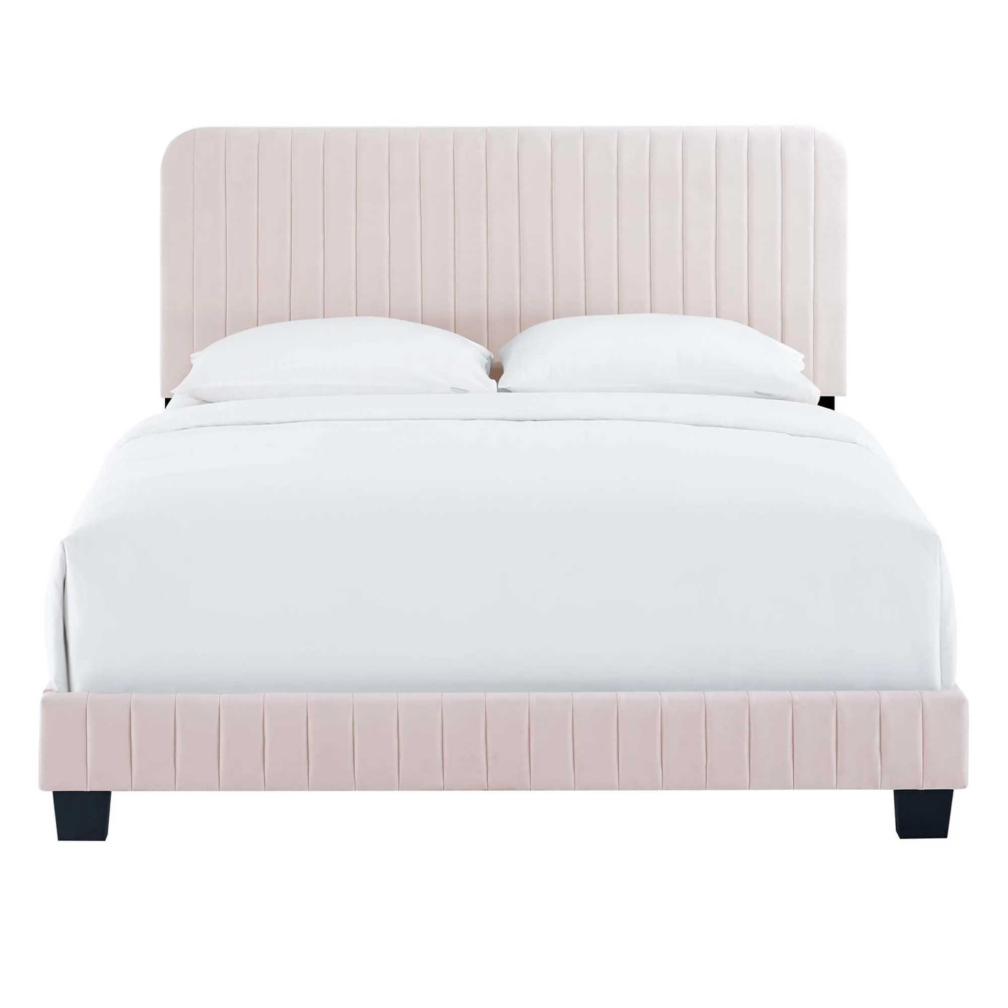 Celine  Channel Tufted Performance Velvet  Platform Bed