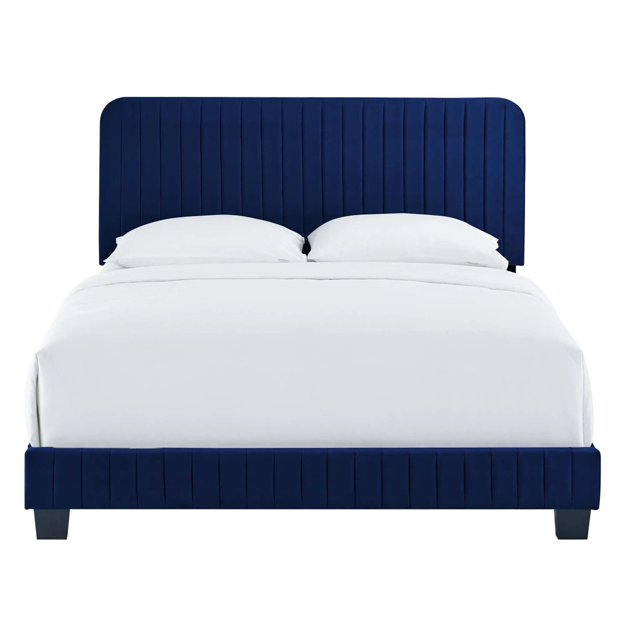 Celine  Channel Tufted Performance Velvet  Platform Bed