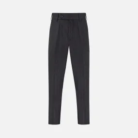 Charcoal Pinstripe Edward Trousers