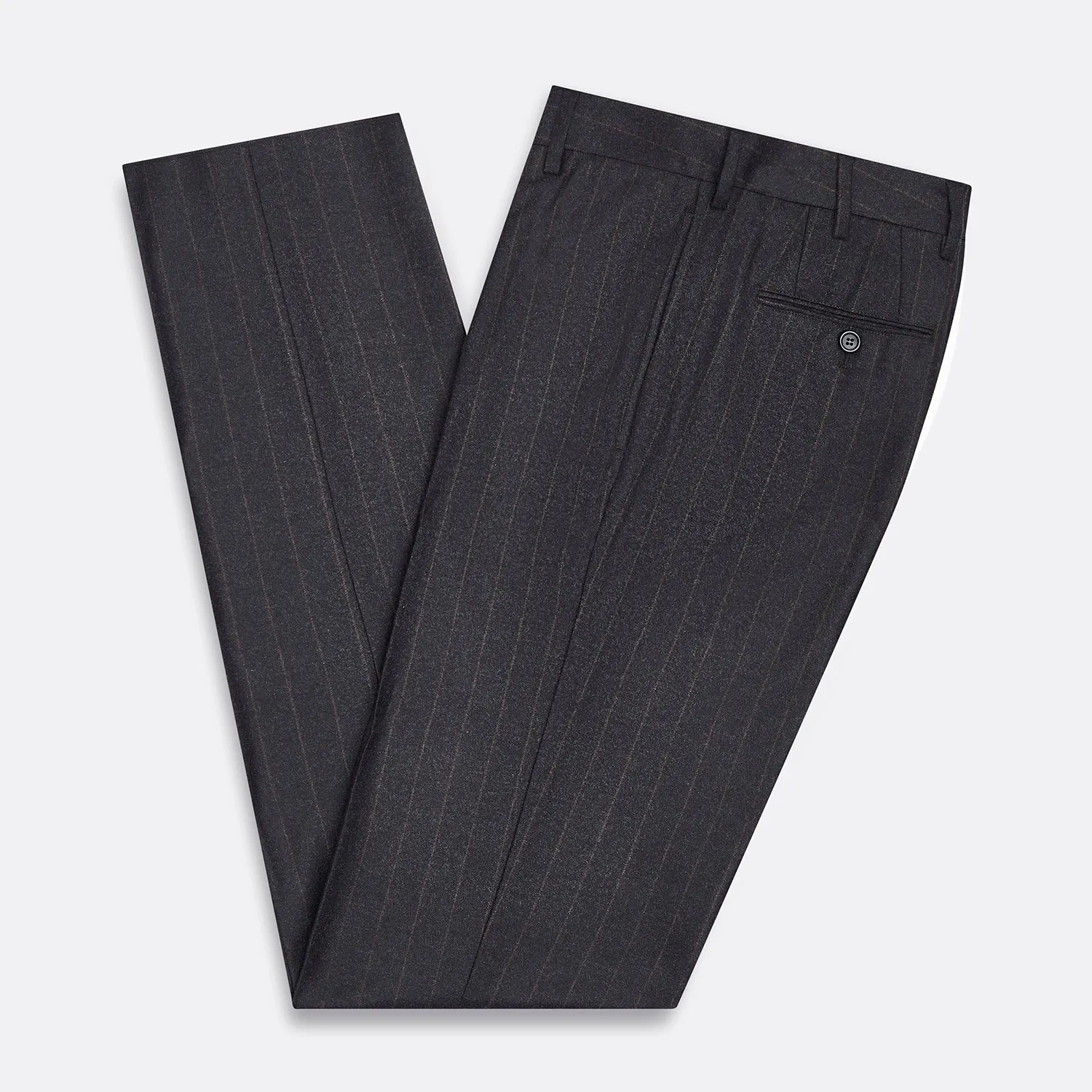 Charcoal Pinstripe Edward Trousers