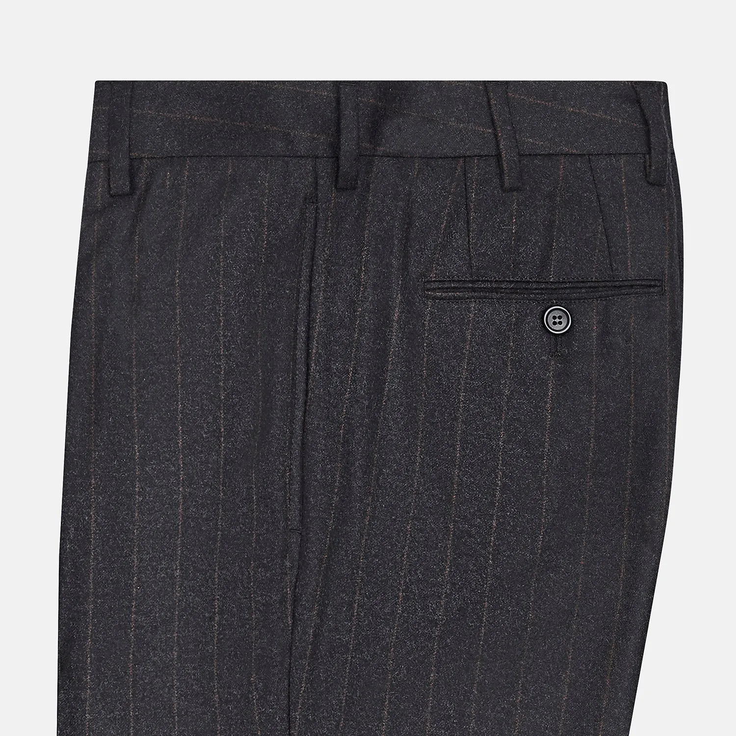 Charcoal Pinstripe Edward Trousers