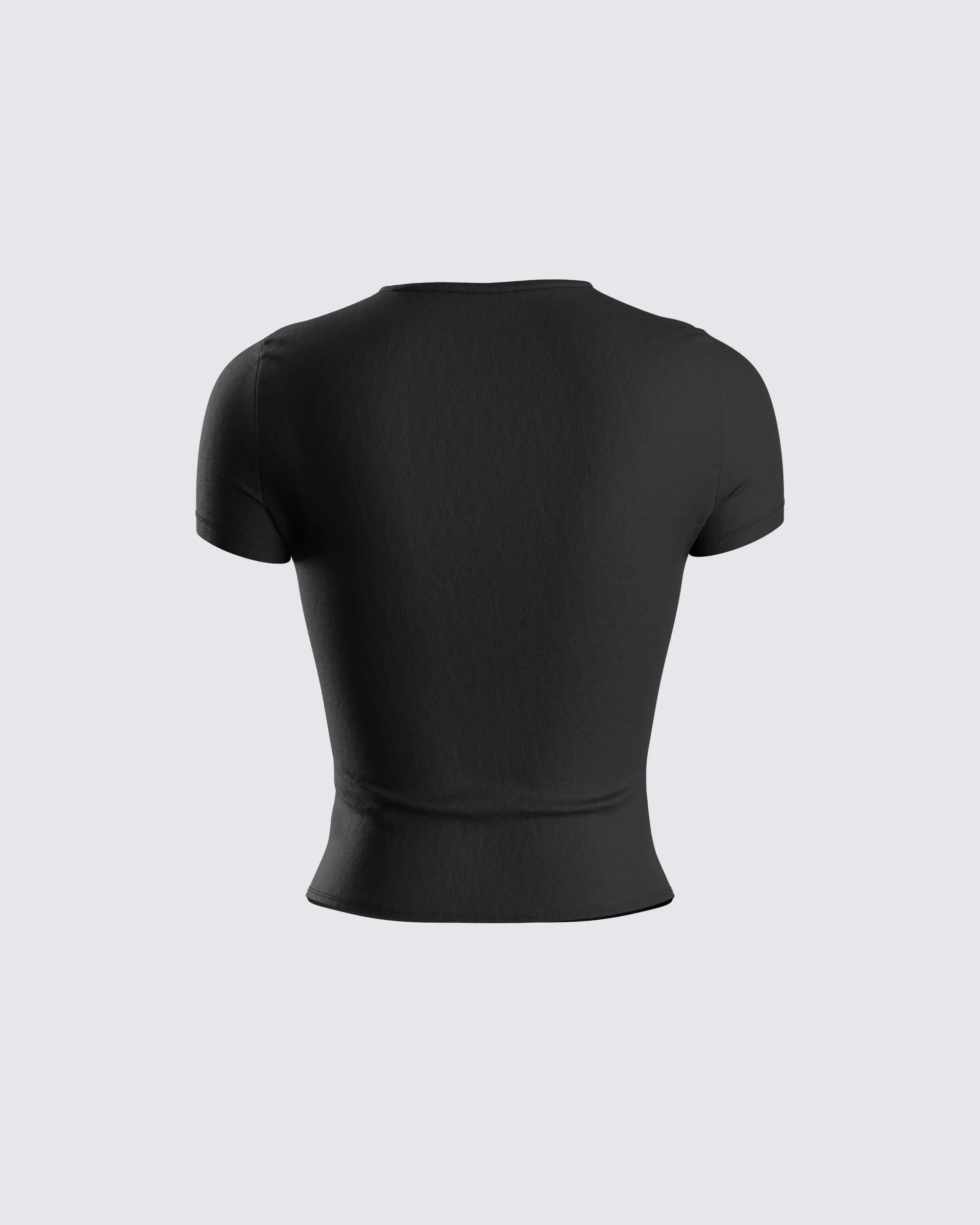 Chell Black Jersey Top