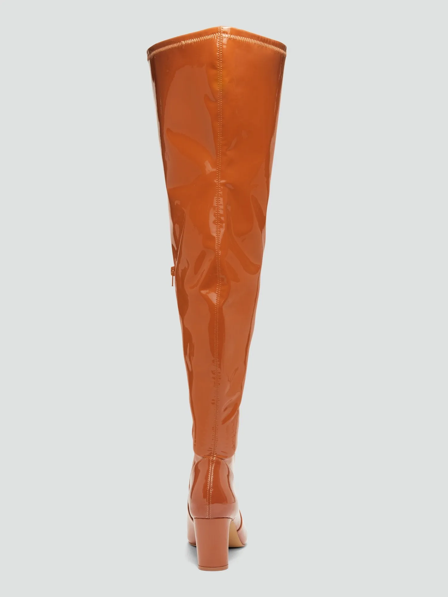 Citrine Patent Leather Thigh-High Boots - Nadia x FTF