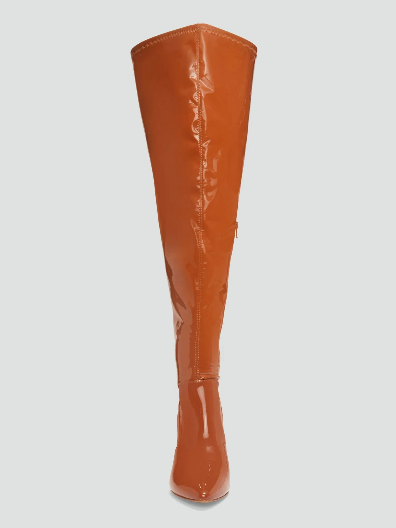 Citrine Patent Leather Thigh-High Boots - Nadia x FTF