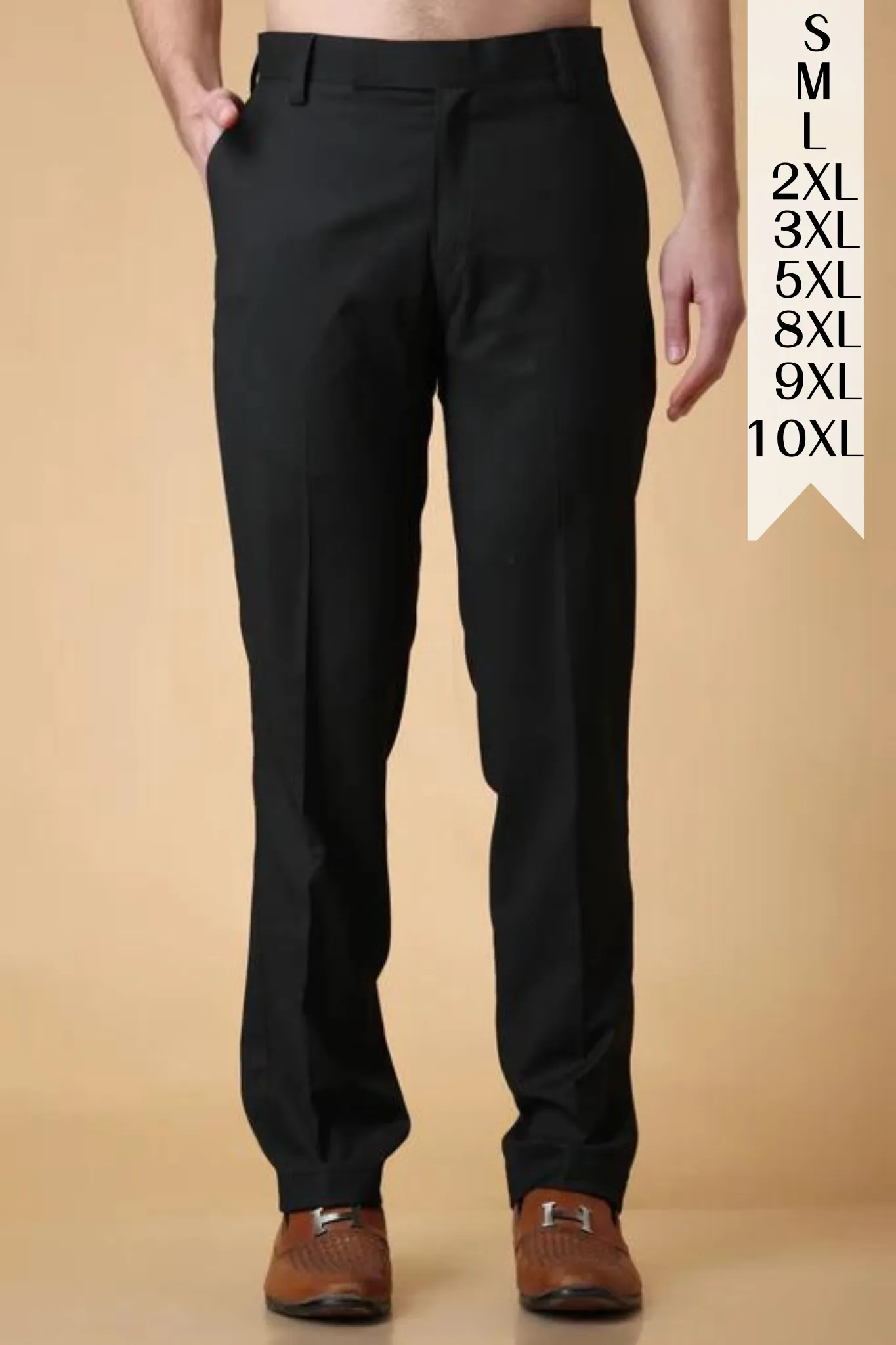 Classic Black Stretch Trousers