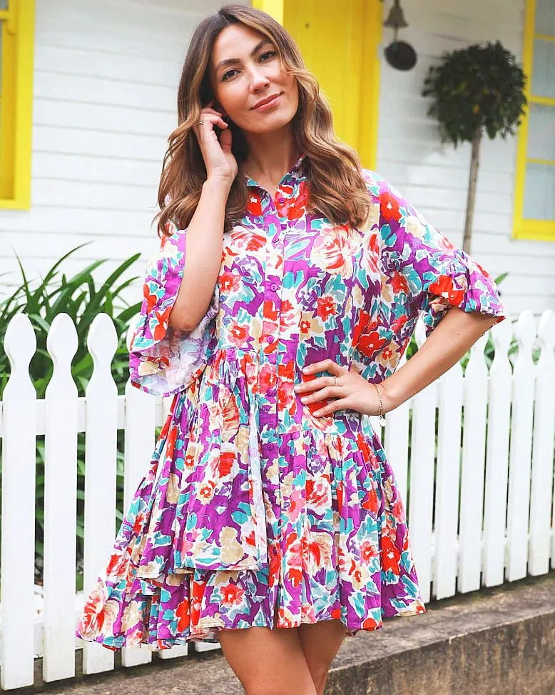 Colourful Bohemian Shirt Dress