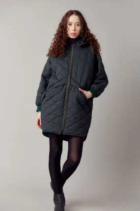 DANIELLA - Organic Cotton Coat Ivy Green