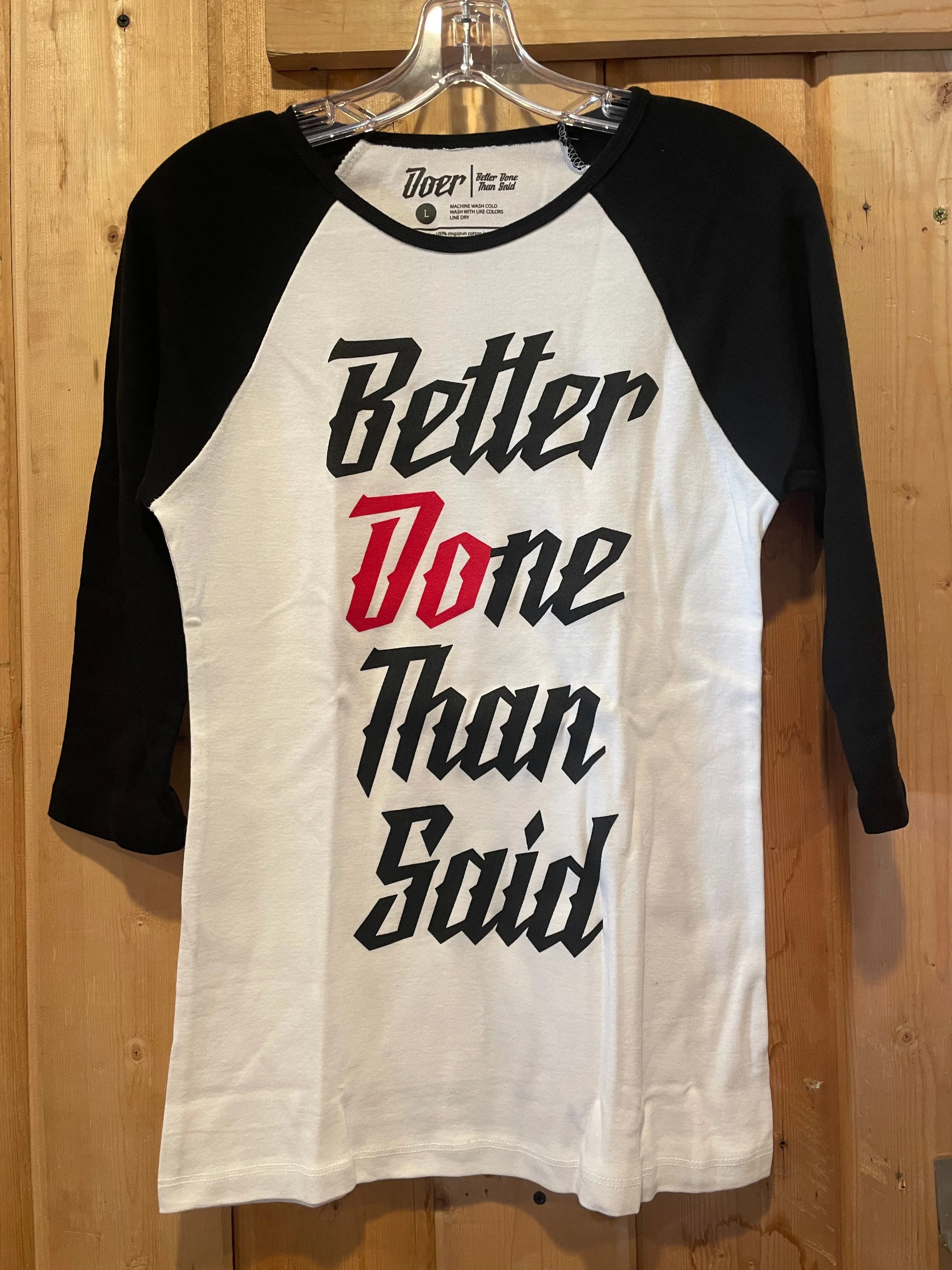 Doer Women's Better Done Than Said Raglan