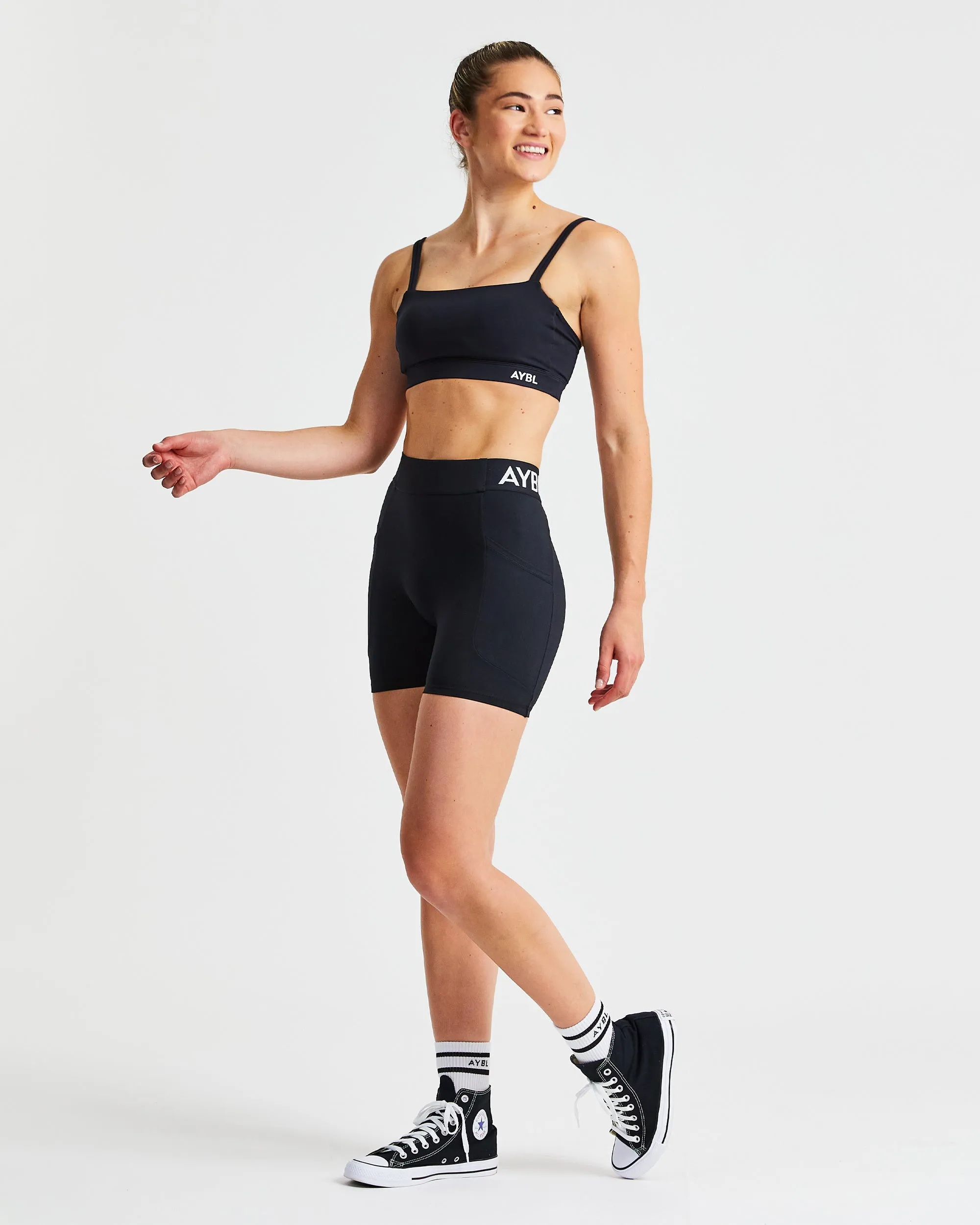 Essential Bandeau Sports Bra - Black