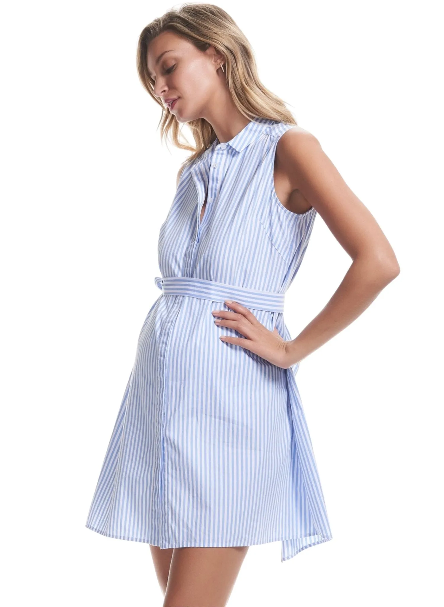 Eva Pleat Back Maternity Dress