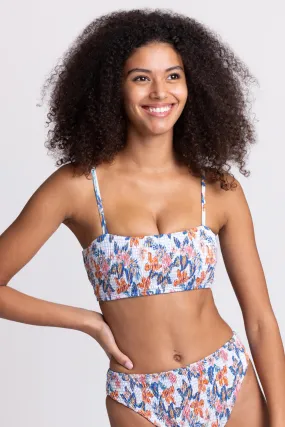 Eva Smocked Bikini Top - Flora Tiki