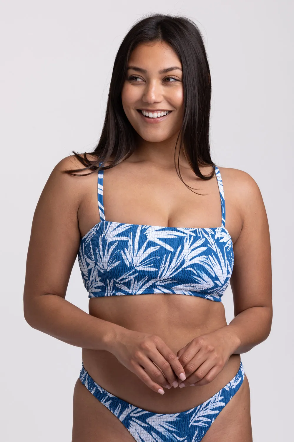 Eva Smocked Bikini Top - Retrobana