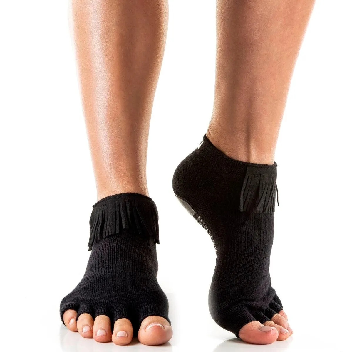 Fringe Open Toe Grip Socks (Barre / Pilates)