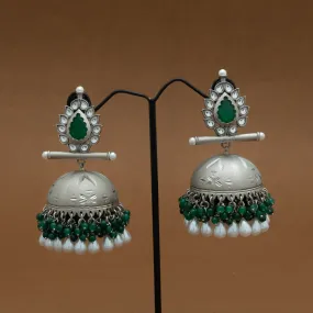 FS101587  -Silver Jumkha Earrings (color option)